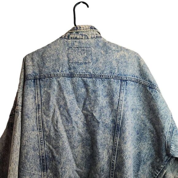 Vintage Acid Wash The Clothing Academy Oversized Large Denim Jacket - Picture 9 of 12